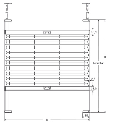 Plissee richtig messen